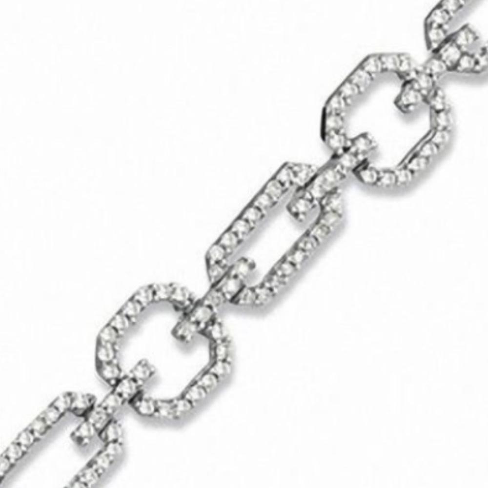 1 CT. T.W. Link Bracelet in 10K White Gold